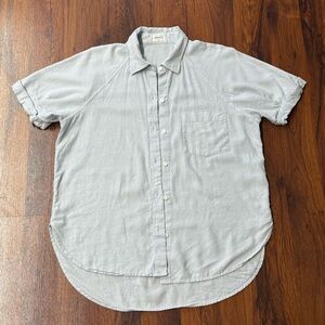 Wilfred Free Linen Blend Button-Up Top | Size S | Oversized Fit
